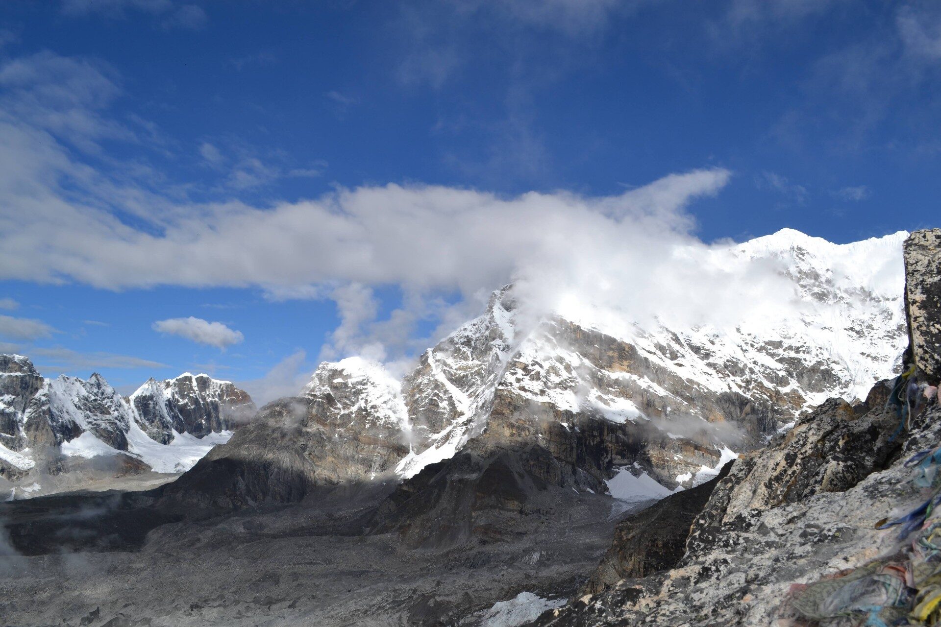 Golden-lit ridge and green alpine tundra in the Everest region of Nepal, photographed on the founder's Everest basecamp trek